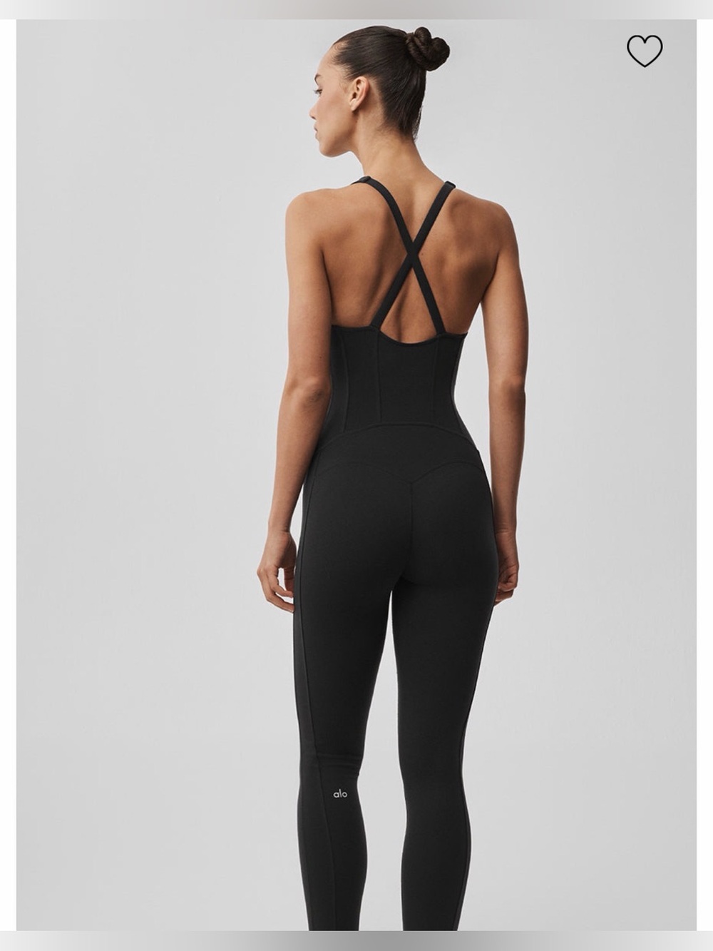 ALO Sparks Fly Corset Onesie Jumpsuit Black NWT S (FIT103) - Picture 5 of 8